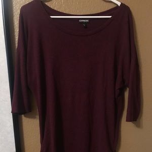 Cinch Side Burgundy Blouse